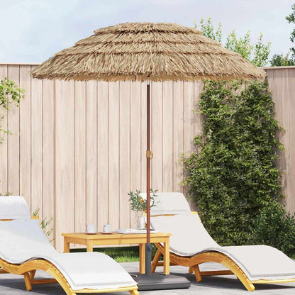 Beach Parasol Brown Ø 160 x 196 cm Steel