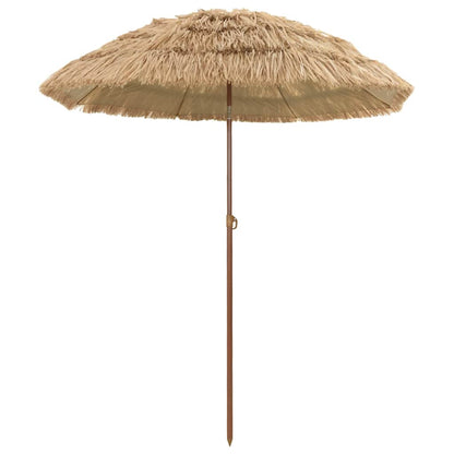 Beach Parasol Brown Ø 160 x 196 cm Steel