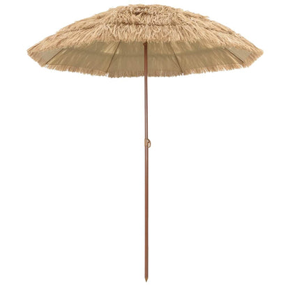 Beach Parasol Brown Ø 160 x 196 cm Steel