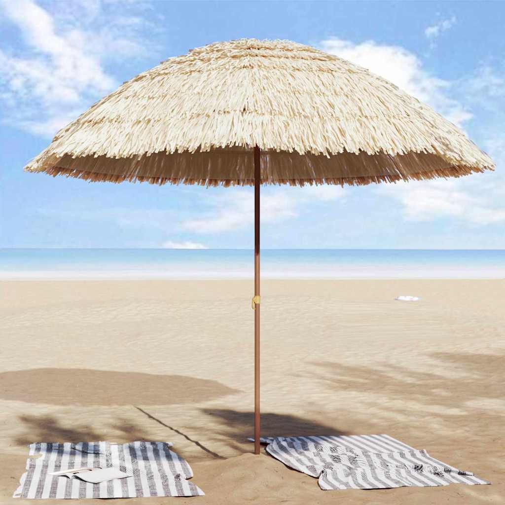 Beach Parasol Brown Ø 265 x 267 cm Steel