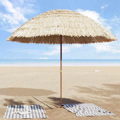 Beach Parasol Brown Ø 265 x 267 cm Steel