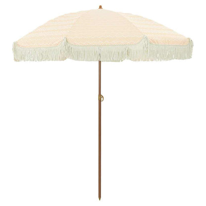 Parasol Yellow and White Ø 160 x 195 cm Steel
