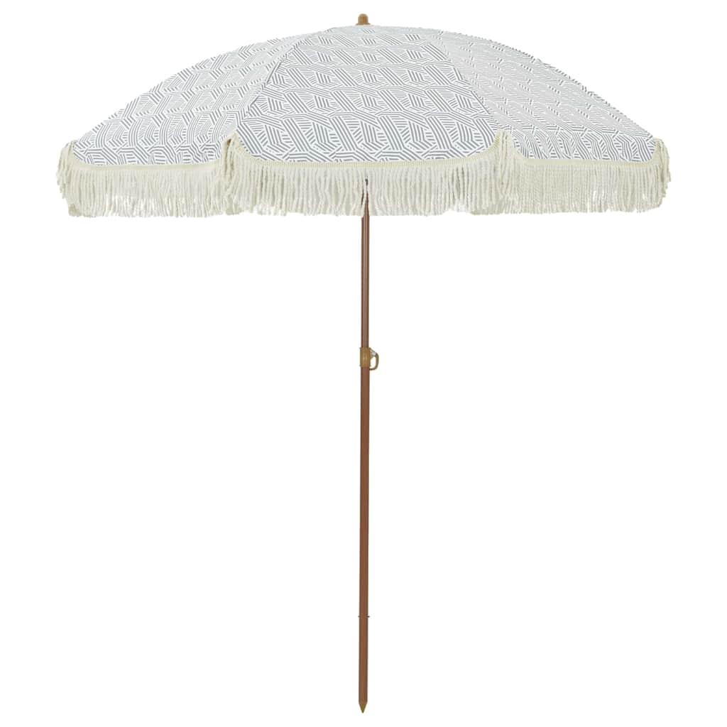 Parasol Grey and White Ø 160 x 195 cm Steel