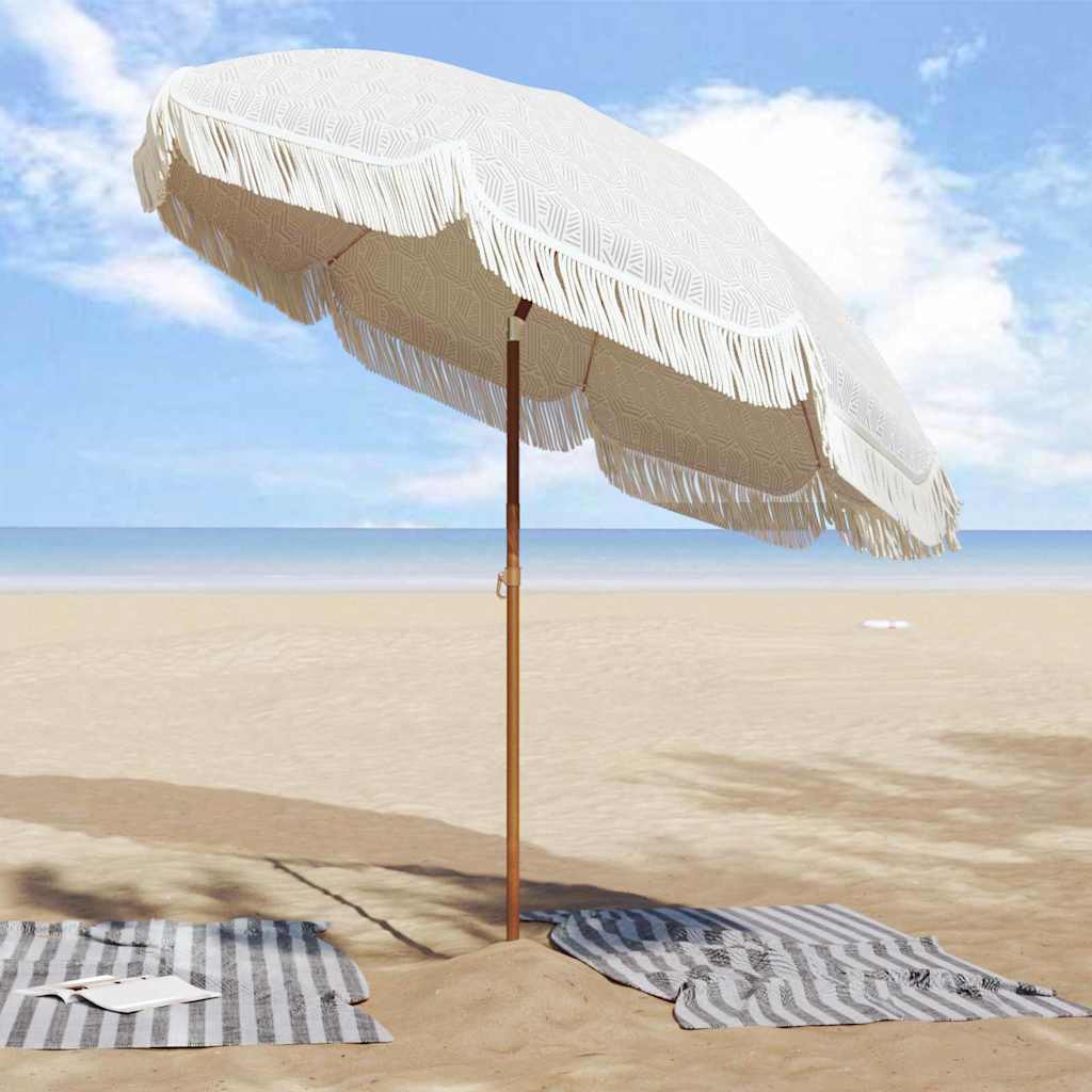 Parasol Grey and White Ø 205 x 209 cm Steel