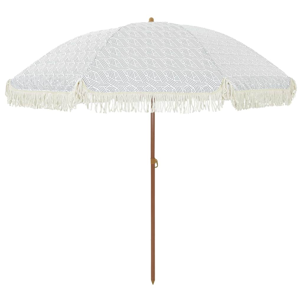 Parasol Grey and White Ø 205 x 209 cm Steel