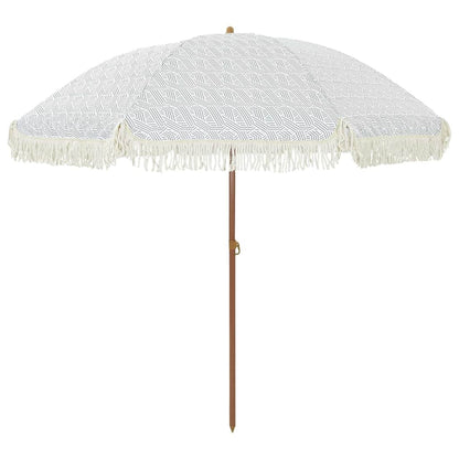 Parasol Grey and White Ø 205 x 209 cm Steel