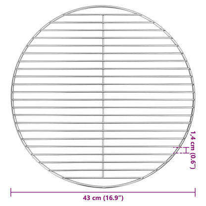 BBQ Grill Grate Silver 43 x 43 cm Stainless Steel