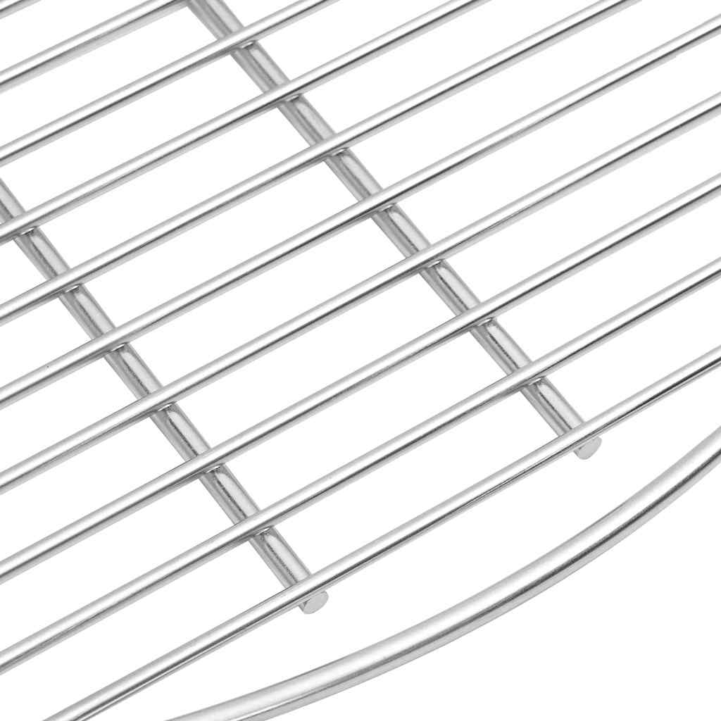 BBQ Grill Grate Silver 57 x 57 cm Stainless Steel