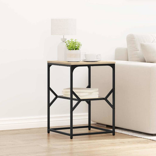 Side Table Sonoma oak 41 x 40 x 60 cm Engineered wood and steel