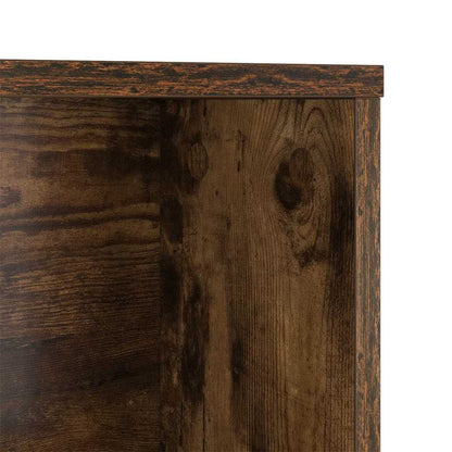 Desk with Shelf Smoked Oak 91 x 50 x 149 cm Engineered Wood