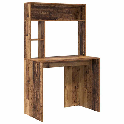Desk with Shelf Old Wood 91 x 50 x 149 cm Engineered Wood