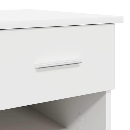 Desk with Drawer White 90 x 49 x 75 cm Engineered Wood