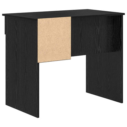 Desk with Drawer Black Oak 90 x 49 x 75 cm Engineered Wood
