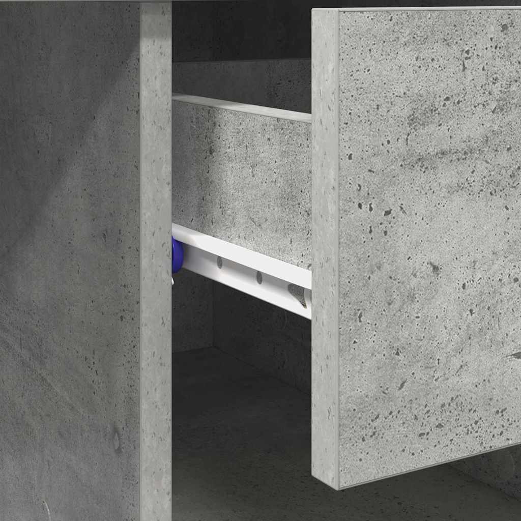 Desk with Drawer Concrete Grey 90 x 49 x 75 cm Engineered Wood