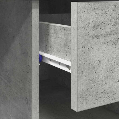 Desk with Drawer Concrete Grey 90 x 49 x 75 cm Engineered Wood