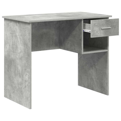Desk with Drawer Concrete Grey 90 x 49 x 75 cm Engineered Wood