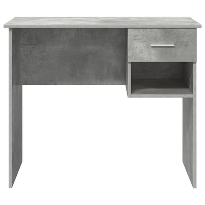 Desk with Drawer Concrete Grey 90 x 49 x 75 cm Engineered Wood