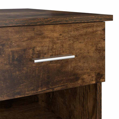 Desk with Drawer Smoked Oak 90 x 49 x 75 cm Engineered Wood