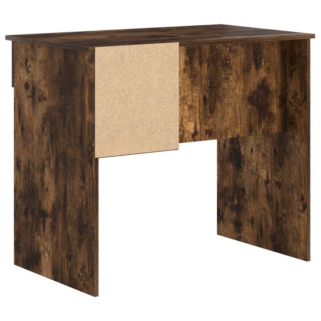 Desk with Drawer Smoked Oak 90 x 49 x 75 cm Engineered Wood