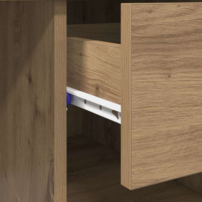 Desk with Drawer Artisan Oak 90 x 49 x 75 cm Engineered Wood