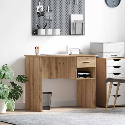 Desk with Drawer Artisan Oak 90 x 49 x 75 cm Engineered Wood