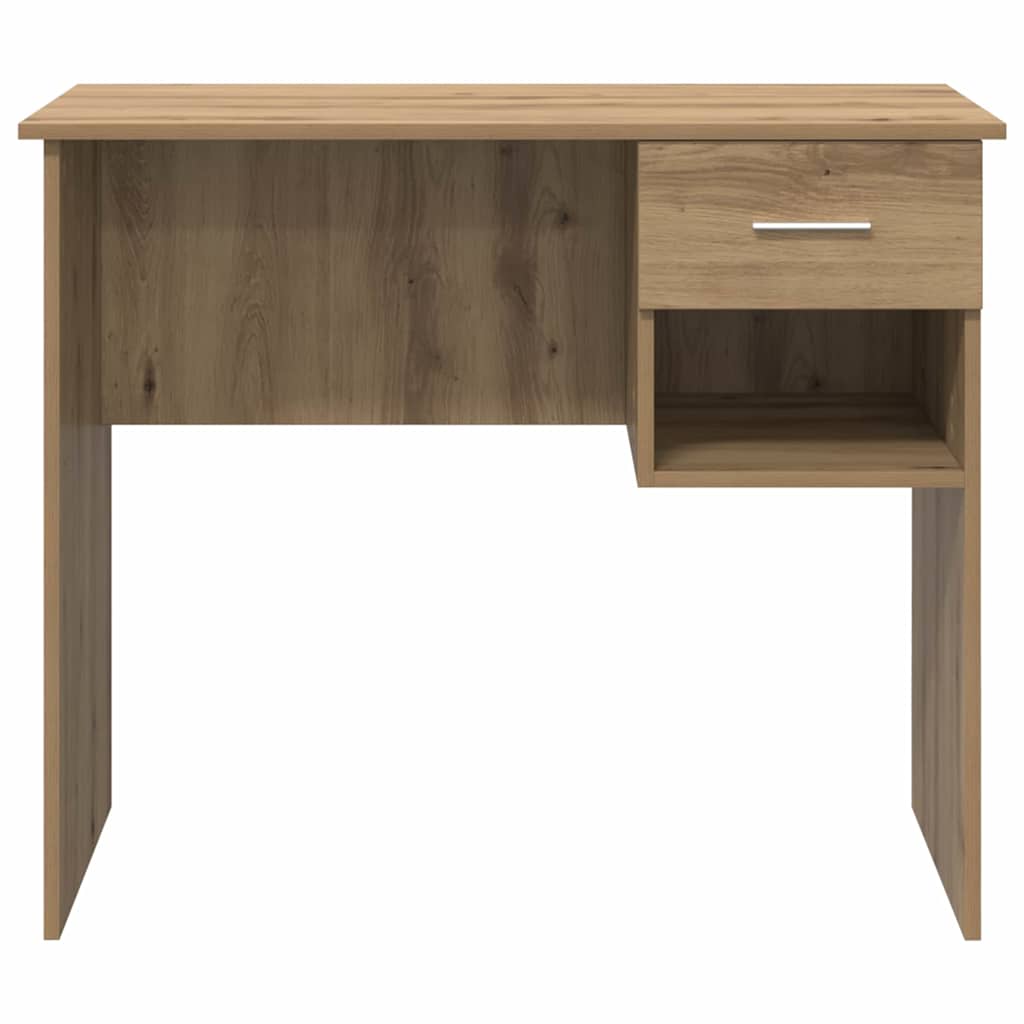 Desk with Drawer Artisan Oak 90 x 49 x 75 cm Engineered Wood