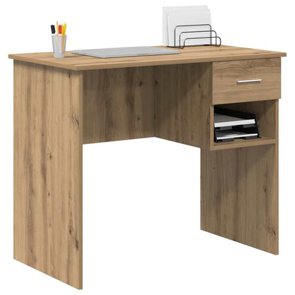 Desk with Drawer Artisan Oak 90 x 49 x 75 cm Engineered Wood
