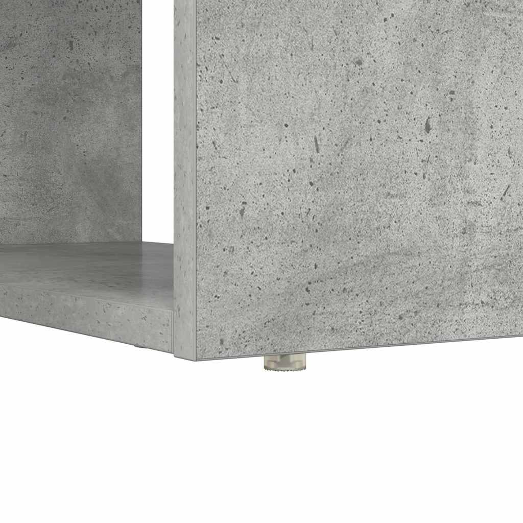 Desk with Shelf Concrete Grey 113 x 54 x 120 cm Engineered Wood