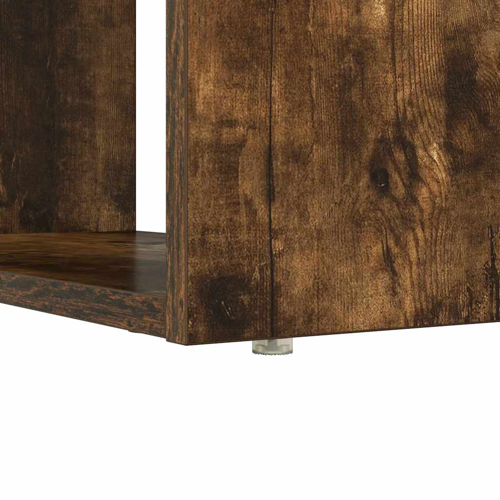 Desk with Shelf Smoked Oak 113 x 54 x 120 cm Engineered Wood