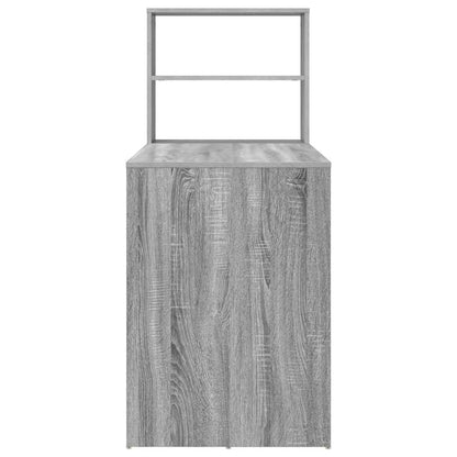Desk with Shelf Grey Sonoma 113 x 54 x 120 cm Engineered Wood