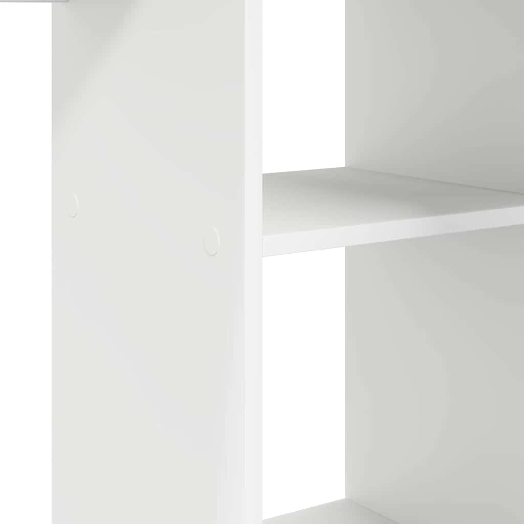 Desk with Shelf White 142 x 102 x 73 cm Engineered Wood