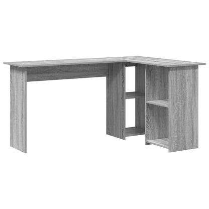 Desk with Shelf Grey Sonoma 142 x 102 x 73 cm Engineered Wood