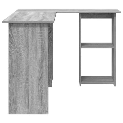 Desk with Shelf Grey Sonoma 142 x 102 x 73 cm Engineered Wood