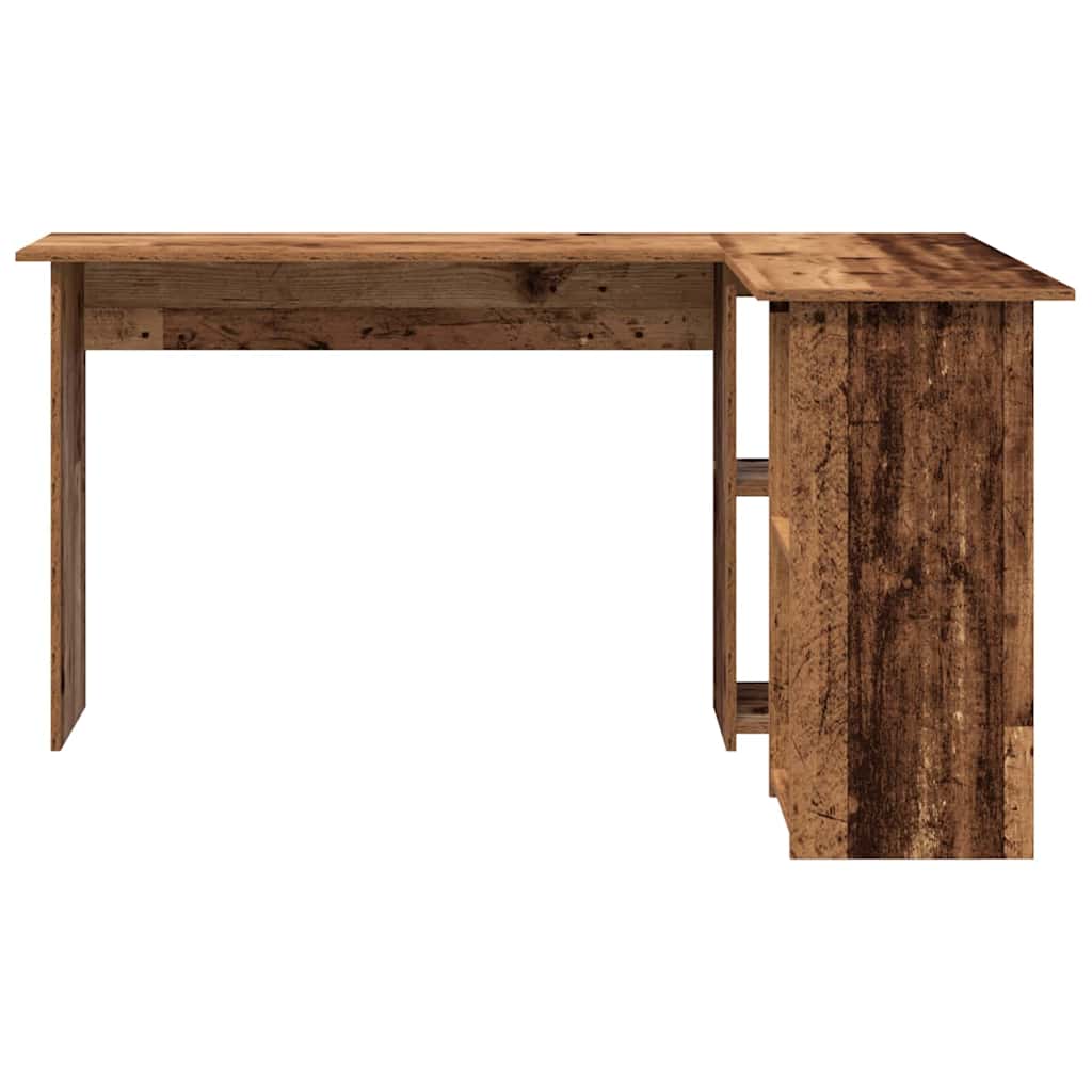 Desk with Shelf Old Wood 142 x 102 x 73 cm Engineered Wood
