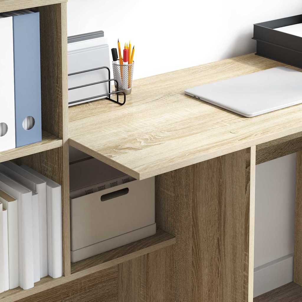 Desk Sonoma Oak 131.5 x 50 x 106.5 cm Engineered Wood