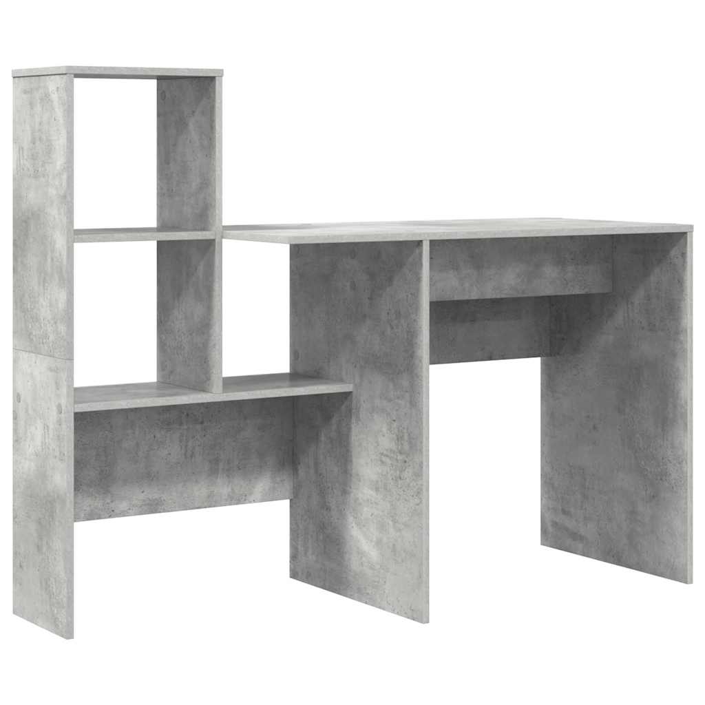 Desk Concrete Grey 131.5 x 50 x 106.5 cm Engineered Wood