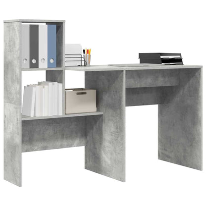 Desk Concrete Grey 131.5 x 50 x 106.5 cm Engineered Wood