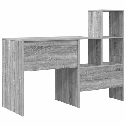 Desk Grey Sonoma 131.5 x 50 x 106.5 cm Engineered Wood
