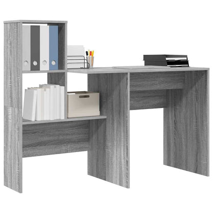 Desk Grey Sonoma 131.5 x 50 x 106.5 cm Engineered Wood
