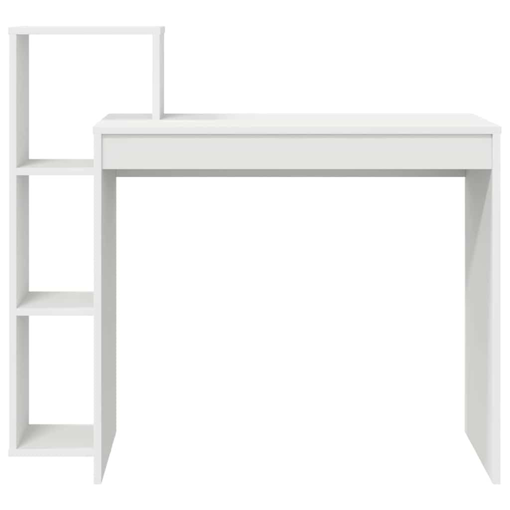 Desk with Shelf White 100 x 40 x 90 cm Engineered Wood