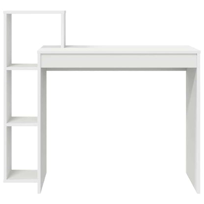 Desk with Shelf White 100 x 40 x 90 cm Engineered Wood