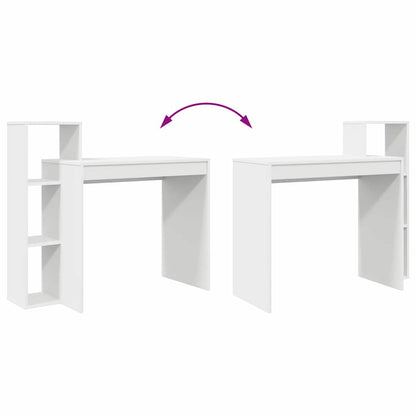 Desk with Shelf White 100 x 40 x 90 cm Engineered Wood