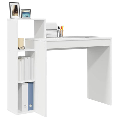 Desk with Shelf White 100 x 40 x 90 cm Engineered Wood