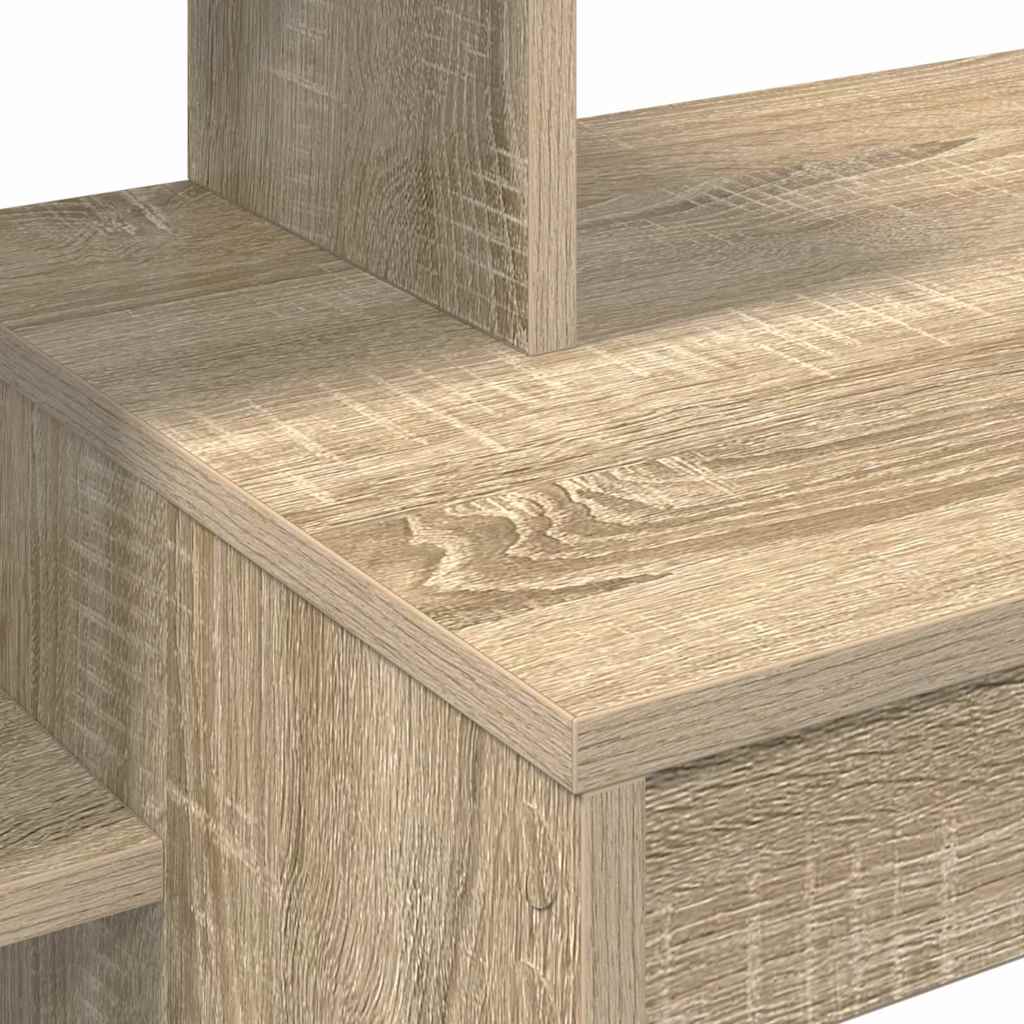 Desk with Shelf Sonoma Oak 100 x 40 x 90 cm Engineered Wood