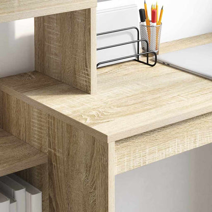 Desk with Shelf Sonoma Oak 100 x 40 x 90 cm Engineered Wood