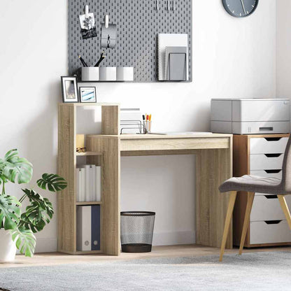 Desk with Shelf Sonoma Oak 100 x 40 x 90 cm Engineered Wood