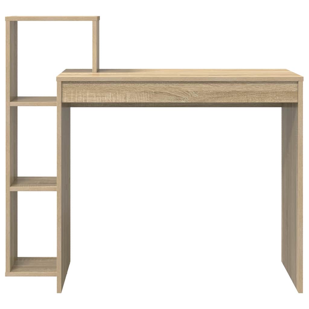 Desk with Shelf Sonoma Oak 100 x 40 x 90 cm Engineered Wood