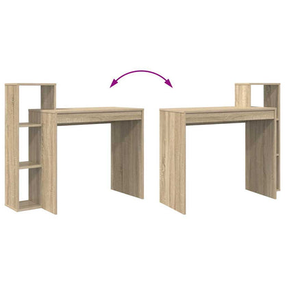 Desk with Shelf Sonoma Oak 100 x 40 x 90 cm Engineered Wood