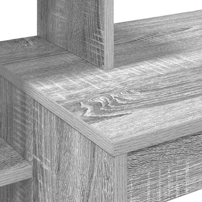 Desk with Shelf Grey Sonoma 100 x 40 x 90 cm Engineered Wood