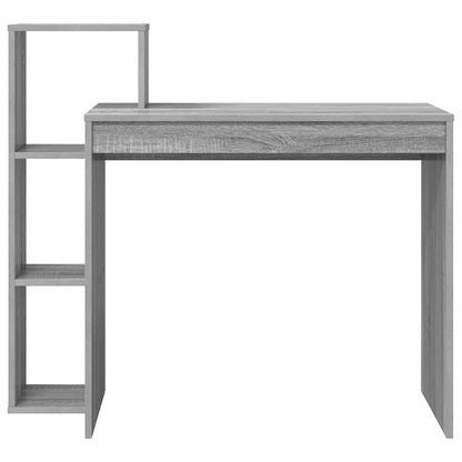 Desk with Shelf Grey Sonoma 100 x 40 x 90 cm Engineered Wood